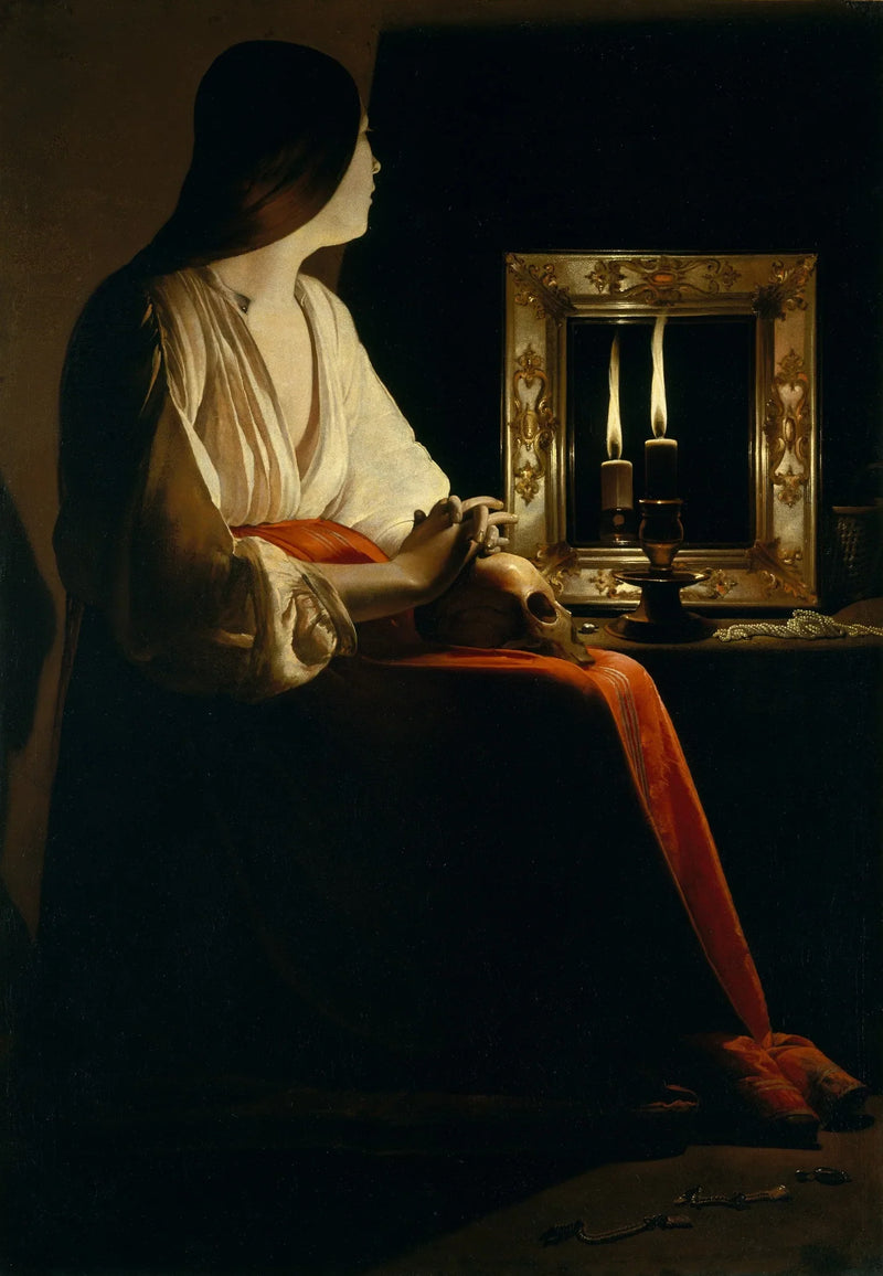 Den Madeleine med to flammer - Georges de La Tour