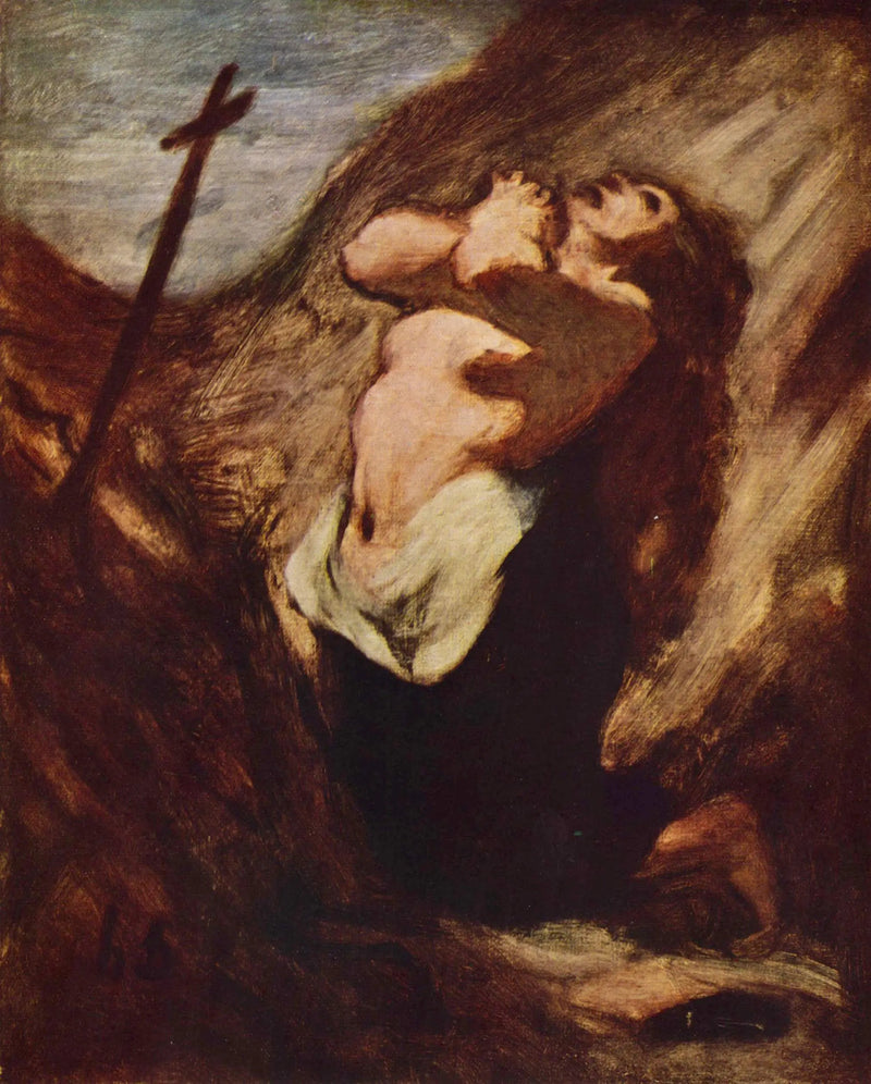 Den bønnfaldende Madeleine - Honoré Daumier