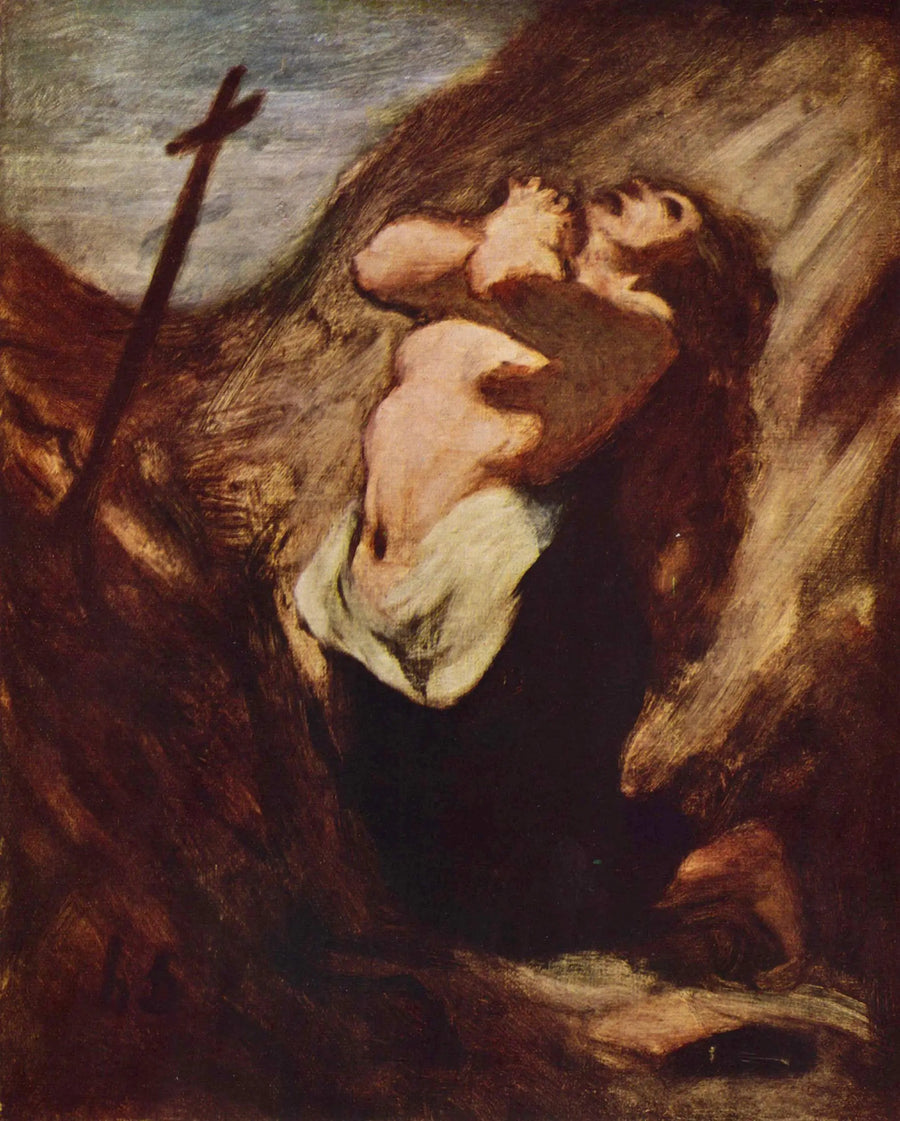 Den bønnfaldende Madeleine - Honoré Daumier