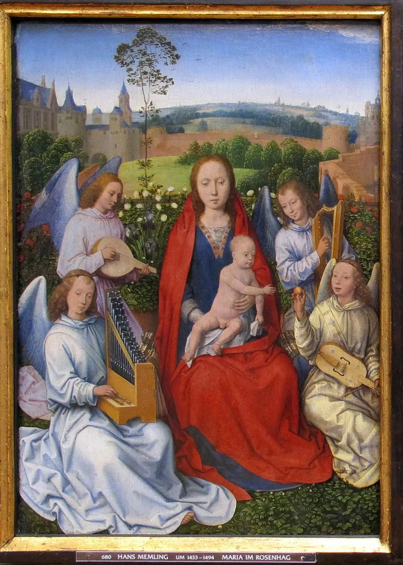Madonnaen med rosenhagen - Hans Memling