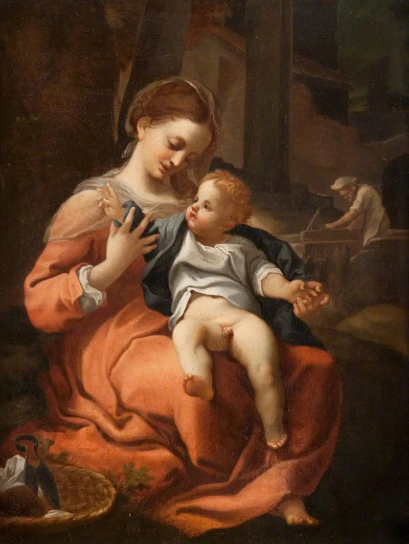 Madonna med kurv - Antonio da Correggio