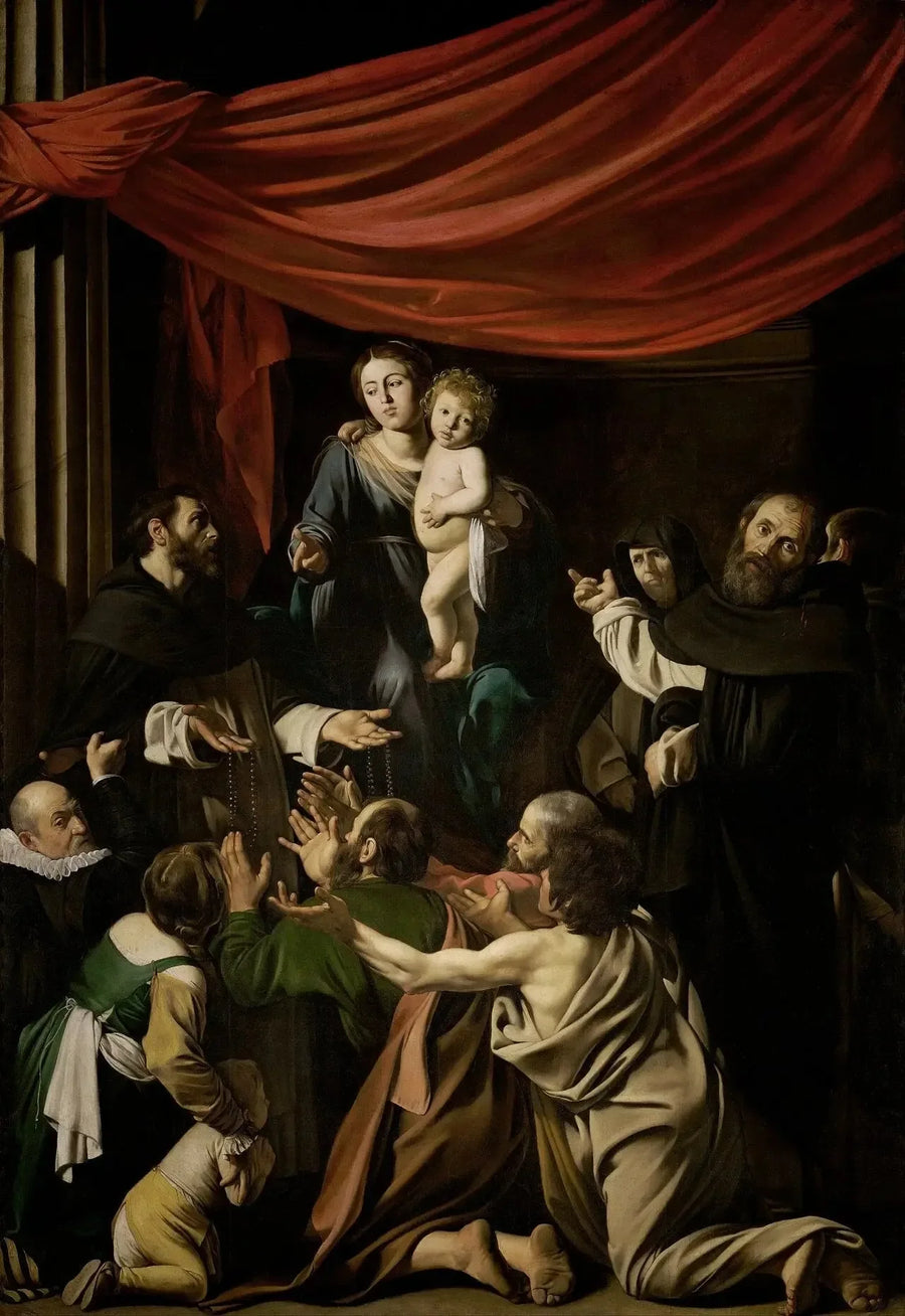 Madonnaen av rosenkransen - Caravaggio