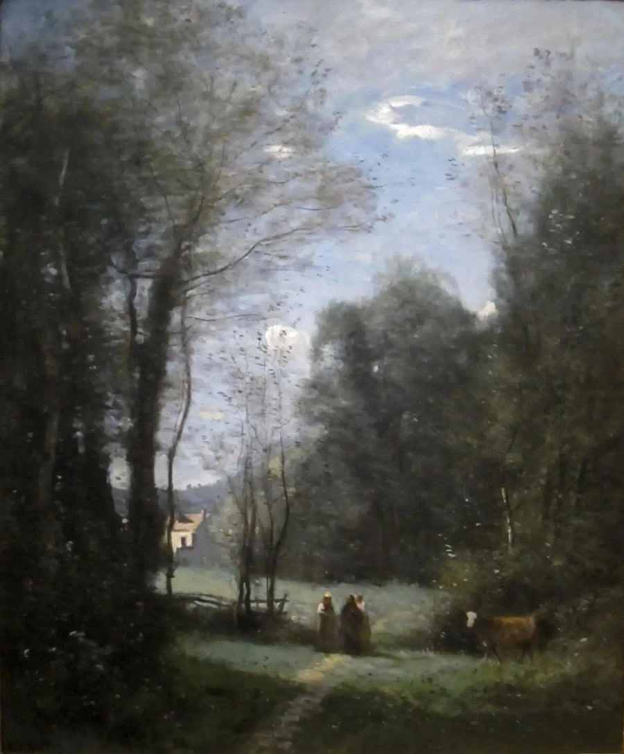 Den hvite huset i Sèvres - Jean-Baptiste Camille Corot