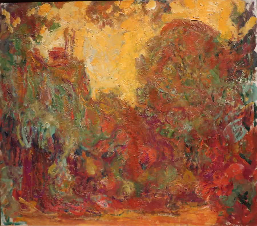Huset sett fra rosehagen - Claude Monet