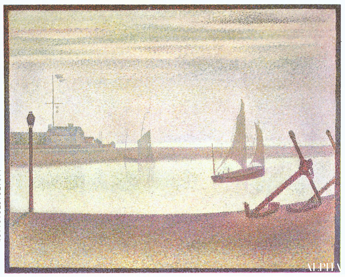 La Manche à Gravelines, kvelden - Georges Seurat - Høykvalitets reproduksjoner av malerier og bilder