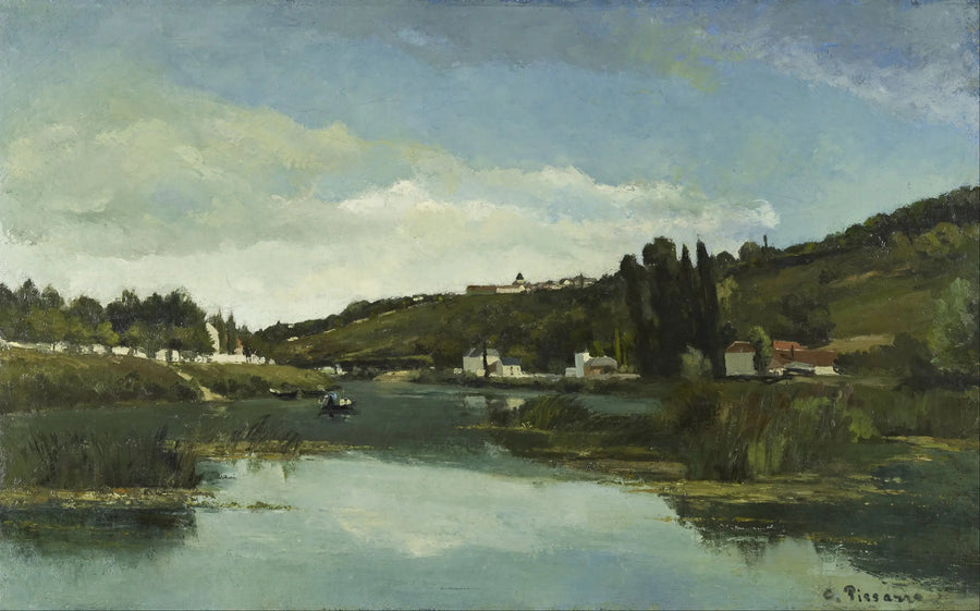 La Marne ved Chennevières - Camille Pissarro