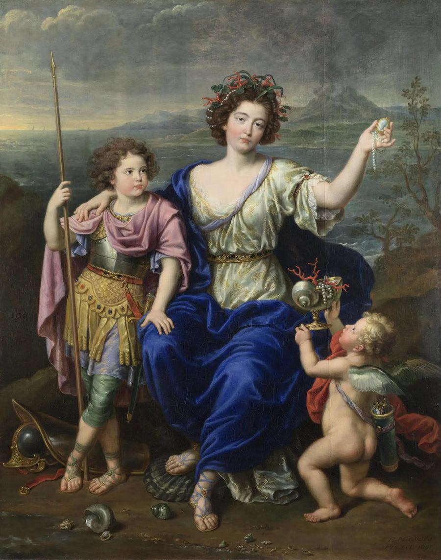 Seignelays marquisinne og to av hennes sønner - Pierre Mignard