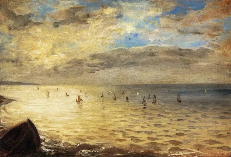 Havet sett fra høydene i Dieppe - Eugène Delacroix