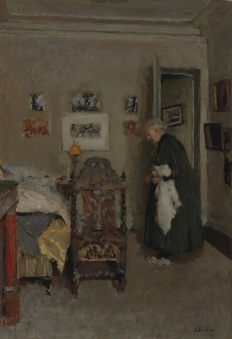 Kunstnerens mor i sin leilighet, Calais-gaten, Paris - Morgen - Édouard Vuillard