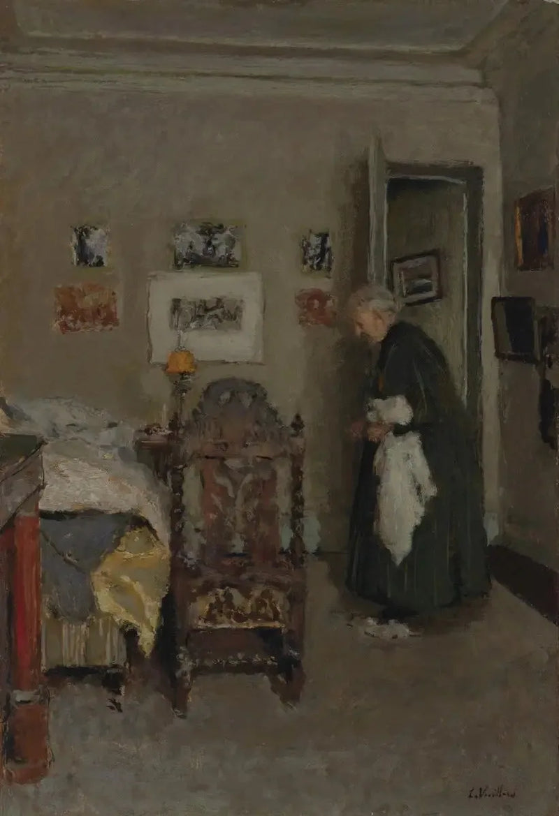 Kunstnerens mor i sin leilighet, Calais-gaten, Paris - Morgen - Édouard Vuillard
