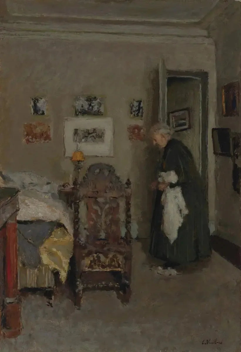 Kunstnerens mor i sin leilighet, Calais-gaten, Paris - Morgen - Édouard Vuillard