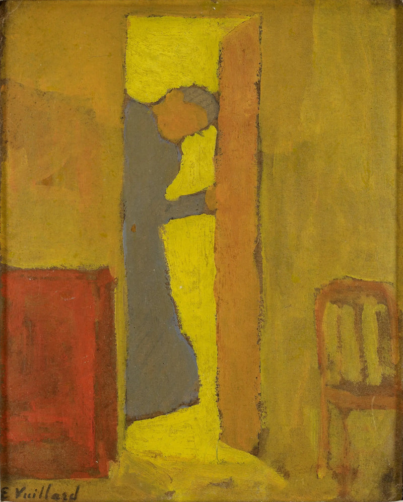 Kunstnerens mor som åpner en dør - Édouard Vuillard