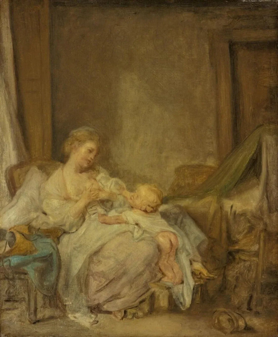 Den lykkelige mor - Jean-Baptiste Greuze