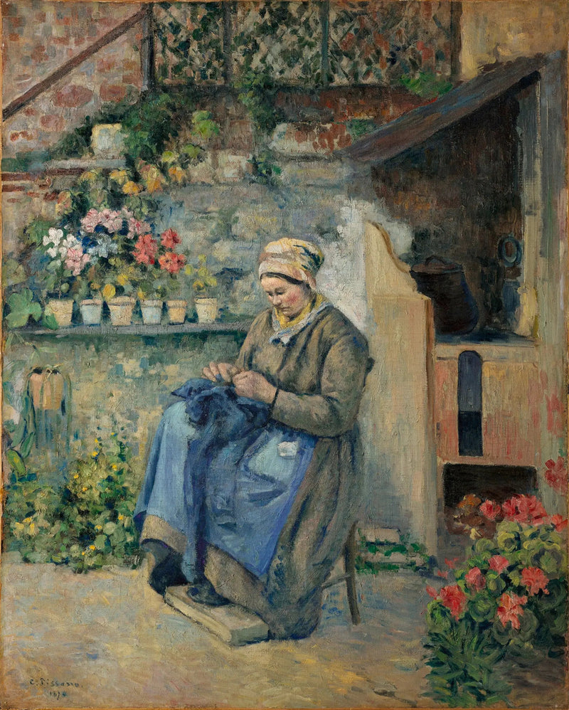 Den reparerende mor Jolly - Camille Pissarro