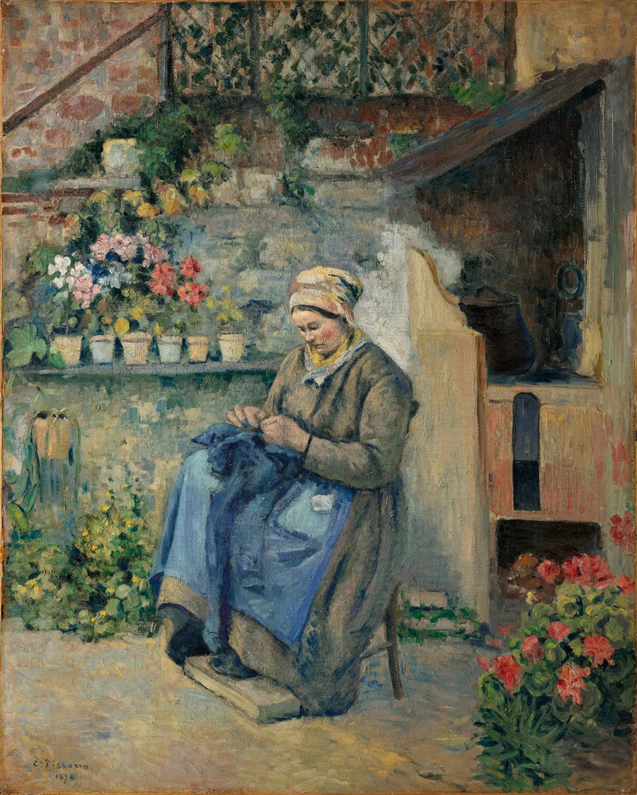 Den reparerende mor Jolly - Camille Pissarro