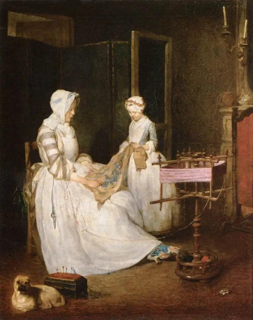 Den arbeidsomme mor - Jean Siméon Chardin
