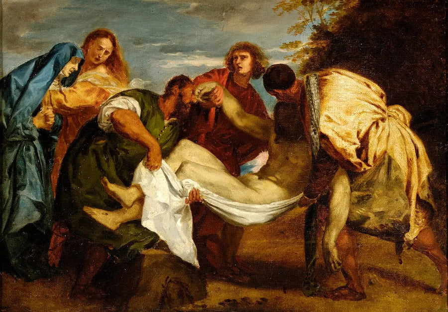 Gravenlegging etter Titian - Eugène Delacroix