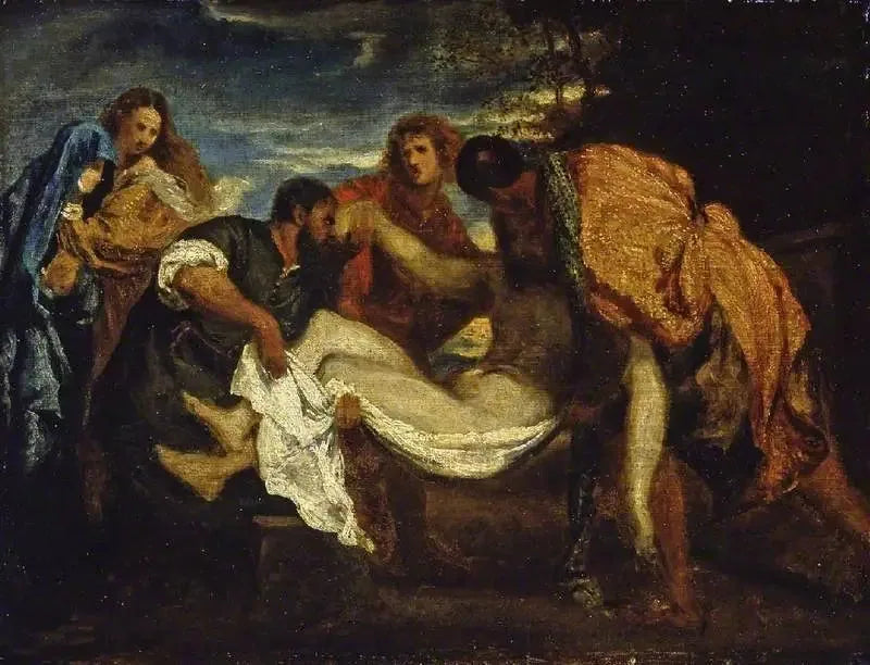 Kistestillingen, etter Titien - Henri Fantin-Latour

Source:
La Mise au tombeau, d'après Titien - Henri Fantin-Latour