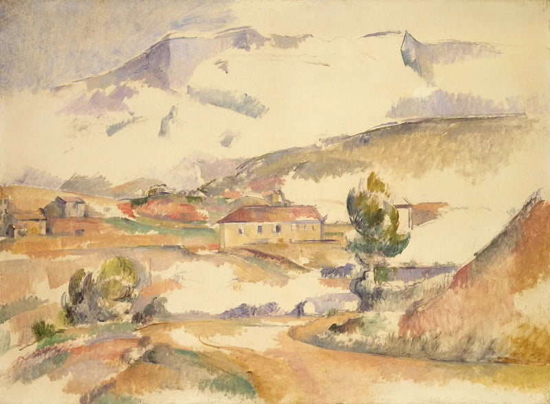 Fjellet Sainte-Victoire sett fra Bayeux-broen i Meyreuil - Paul Cézanne