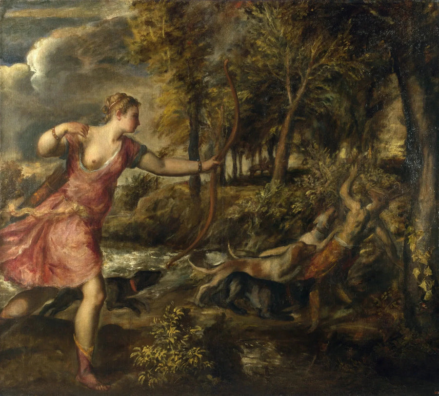 Døden til Aktéon - Titian