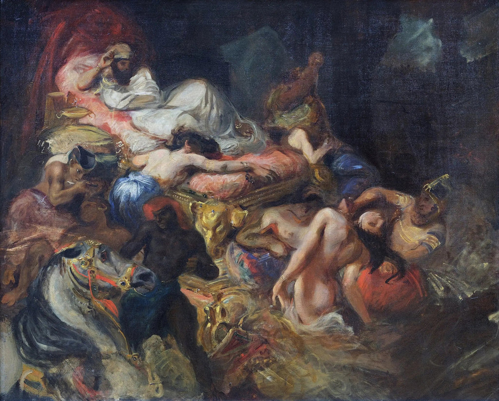 La Mort de Sardanapale, esquisse - Eugène Delacroix image 2 reproduction de peinture à l’huile