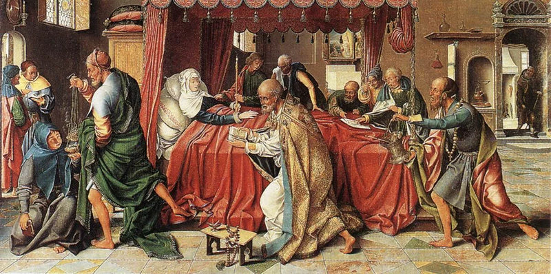 Jomfru Marias død - Joos van Cleve