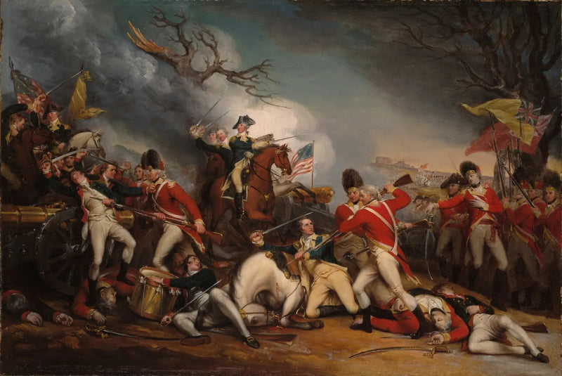 Døden til general Mercer ved slaget ved Princeton, 3. januar 1777 - John Trumbull

Source:
La mort du général Mercer à la bataille de Princeton, le 3 janvier 1777 - John Trumbull