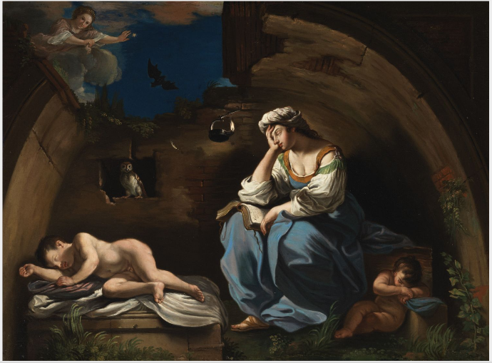 Den tenkende muse - Guercino