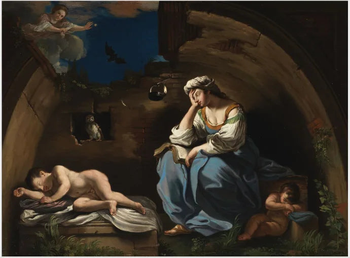 Den tenkende muse - Guercino