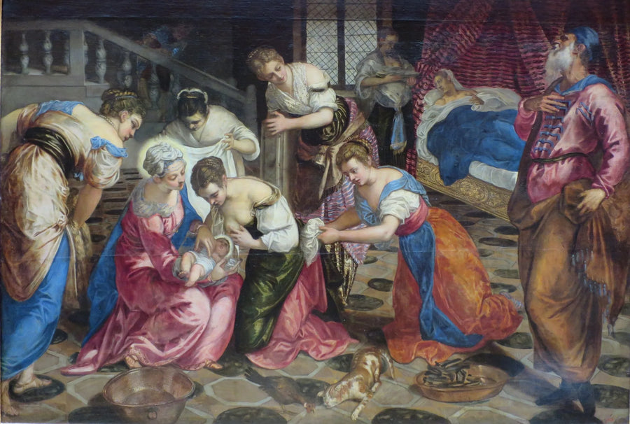 Fødselsen av Johannes Døperen - Jacopo Tintoretto