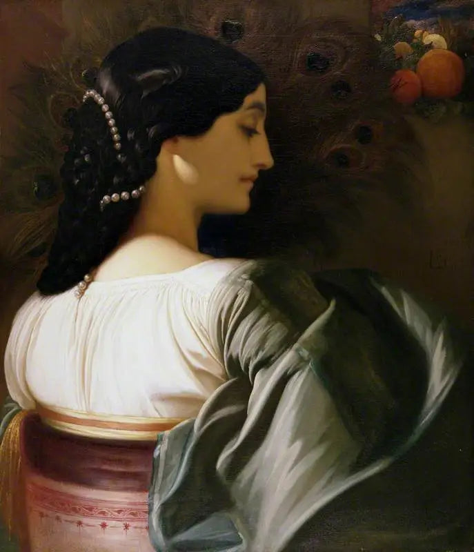 La nanna, Pavonia - Frederic Leighton

Source:
La nanna, Pavonia - Frederic Leighton