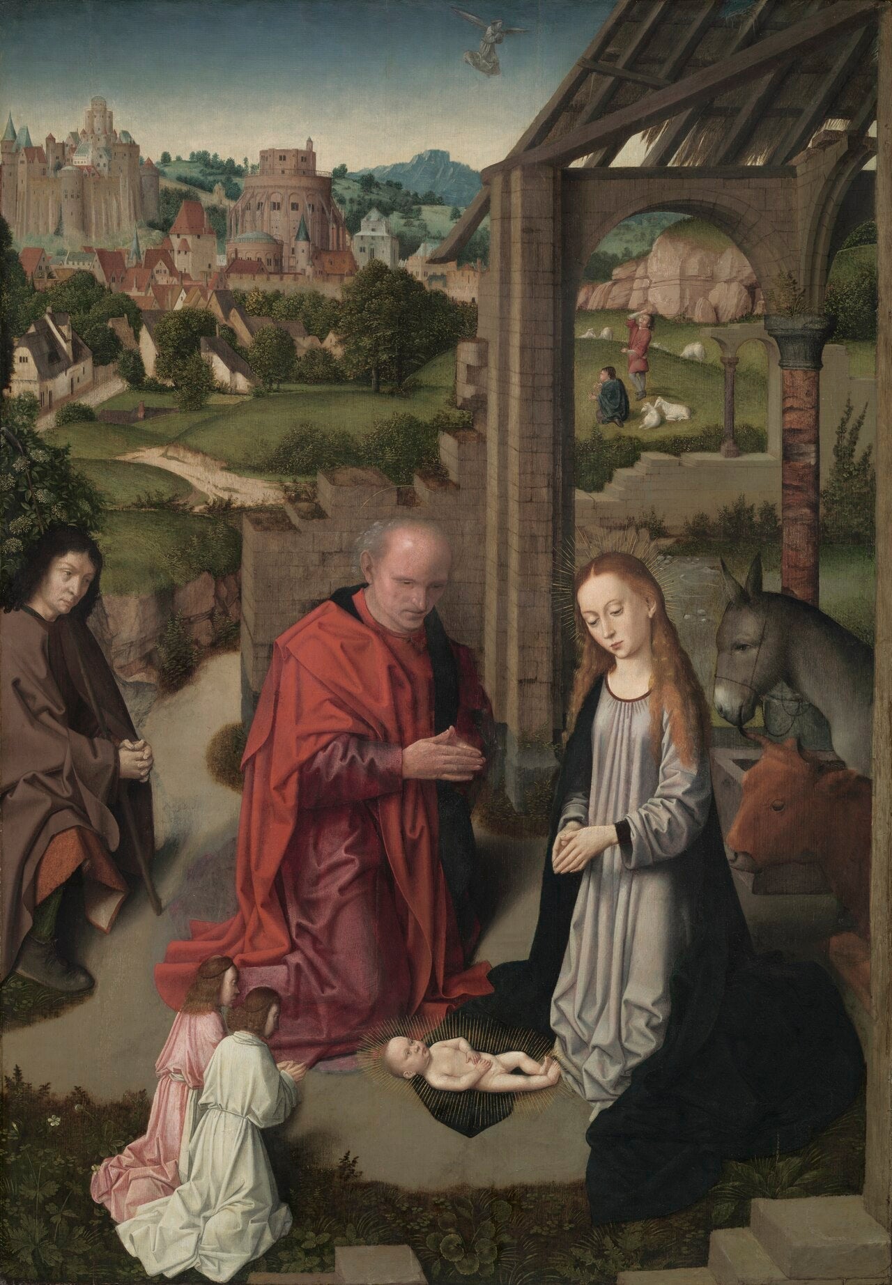 La Nativité - Gérard David image 1 copie peinte à la main à l’huile