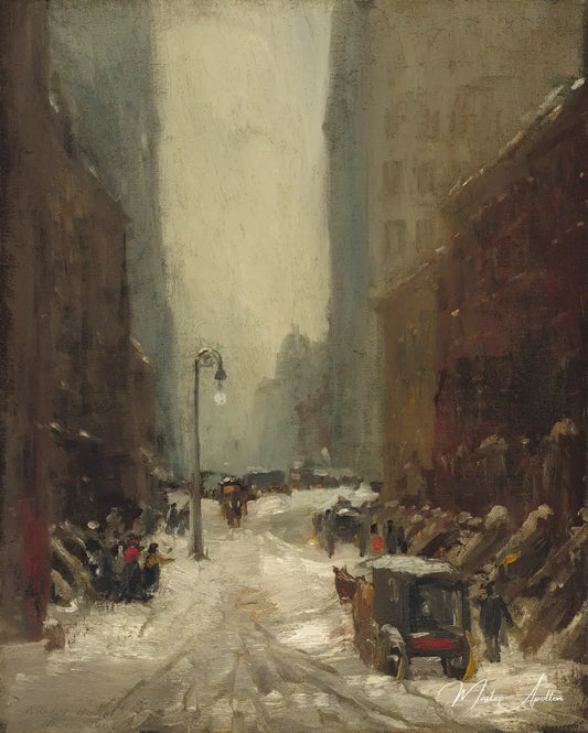 La neige à New York - Robert Henri - Reproductions de tableaux et peintures haut de gamme