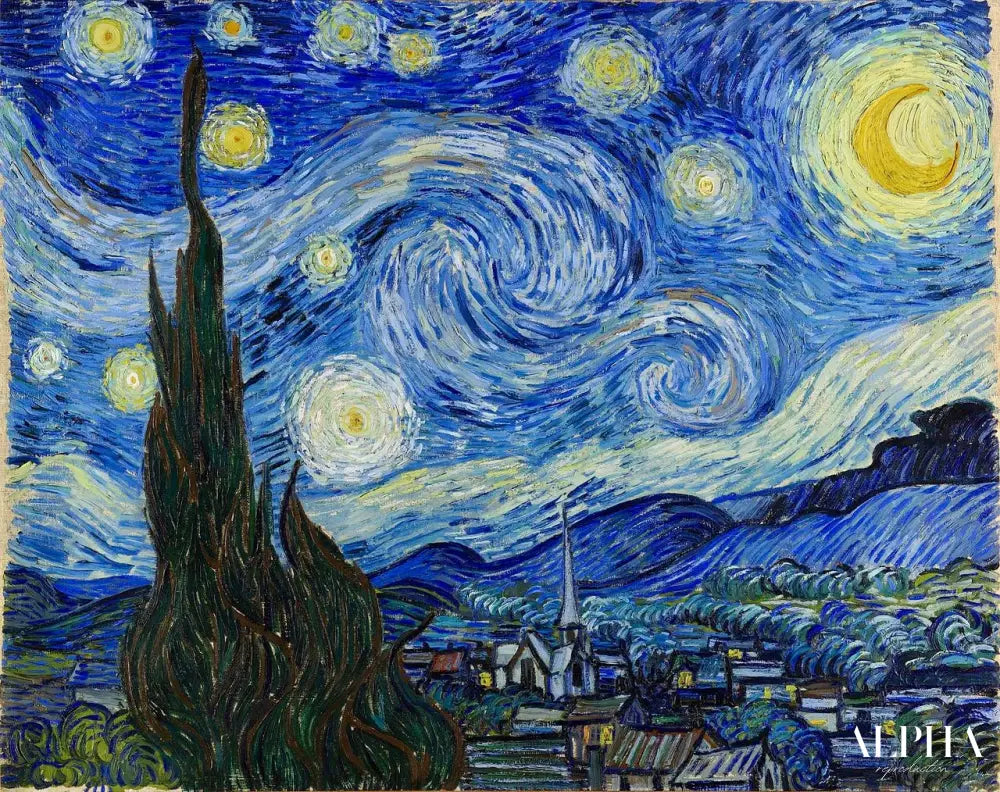 La Nuit étoilée - Van Gogh - Reproductions de tableaux et peintures haut de gamme