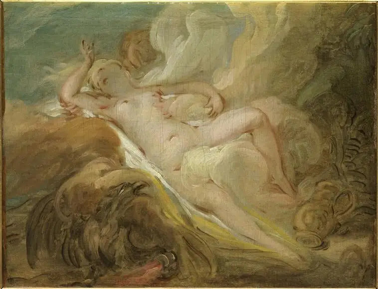 Nymfen Io og Jupiter - Jean-Honoré Fragonard