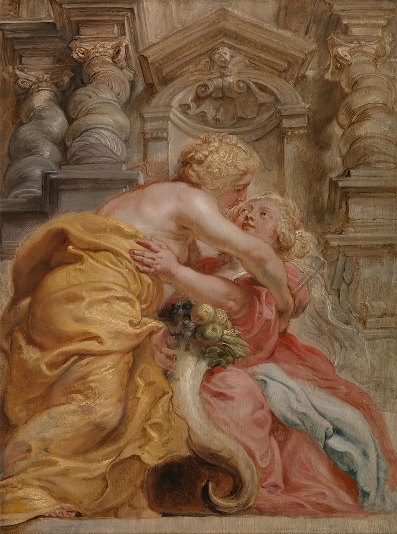 Freden som omfavner overflod - Peter Paul Rubens