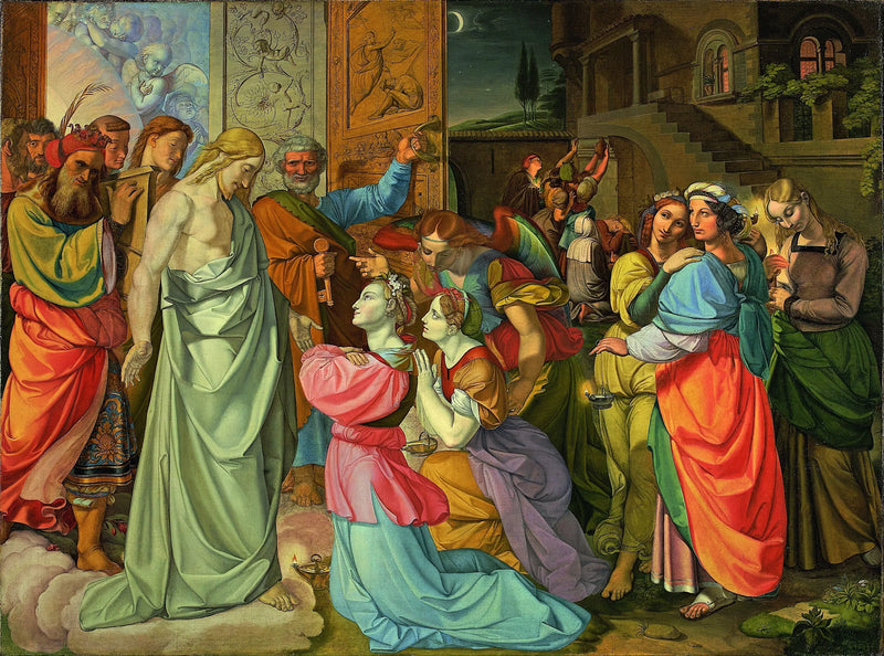 Lignelsen om de vise og dårlige jomfruene (uferdig) - Peter von Cornelius