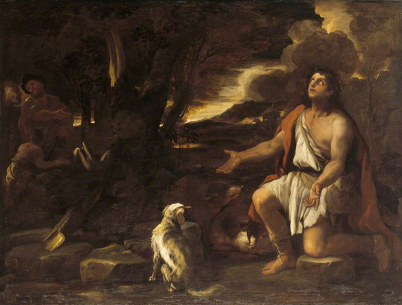Den bortkomne sønnens lignelse: Den angrende grisebonden - Luca Giordano