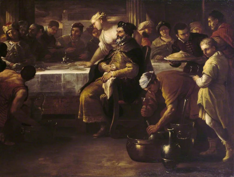 Den bortkomne sønnens lignelse: den fete kalven - Luca Giordano