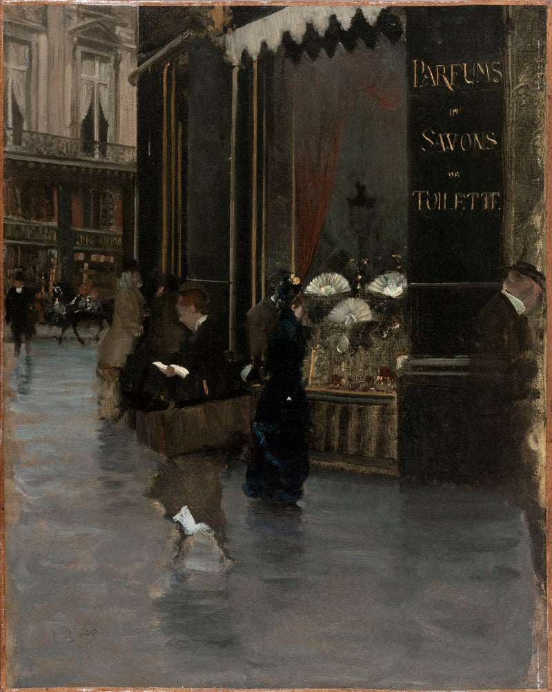 Parfymeriet Violet, i hjørnet av Boulevard des Capucines og Scribe-gaten - Giuseppe De Nittis