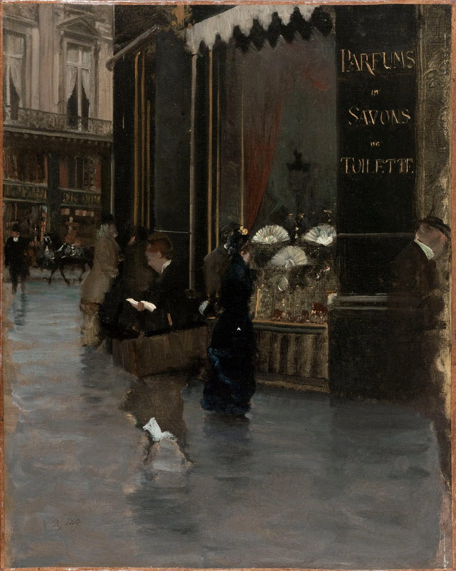 Parfymeriet Violet, i hjørnet av Boulevard des Capucines og Scribe-gaten - Giuseppe De Nittis