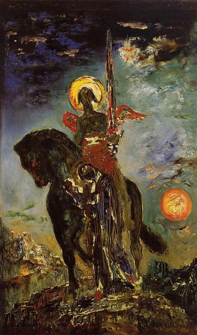 Parque og Dødsengelen - Gustave Moreau