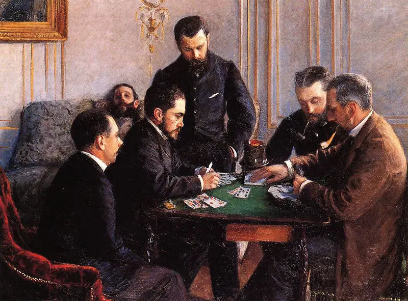 Bésigue-spillet - Gustave Caillebotte