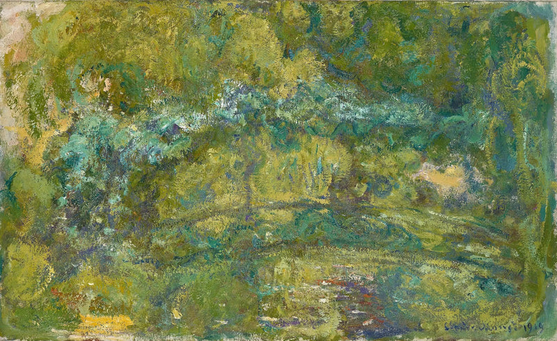 Broen over vannliljedammen - Claude Monet