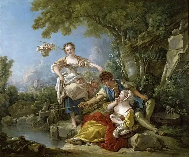 Fiske med snøre - François Boucher