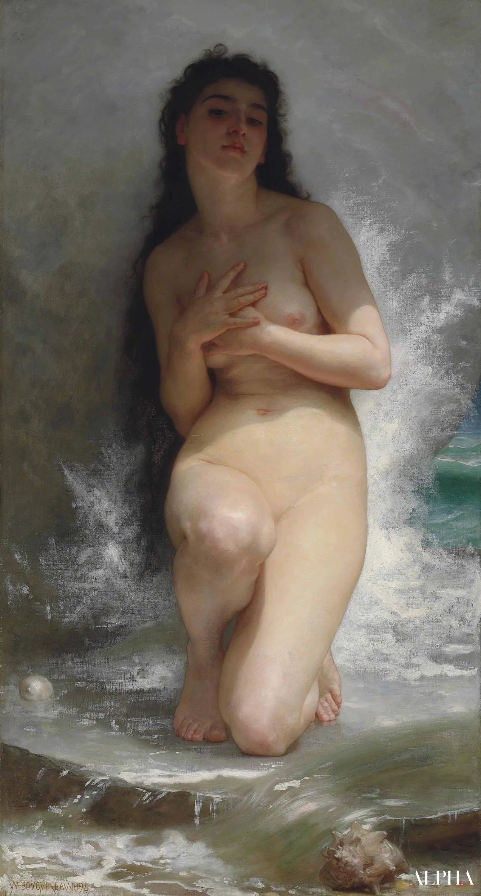 La perle - William Bouguereau - Høykvalitets reproduksjoner av malerier og bilder