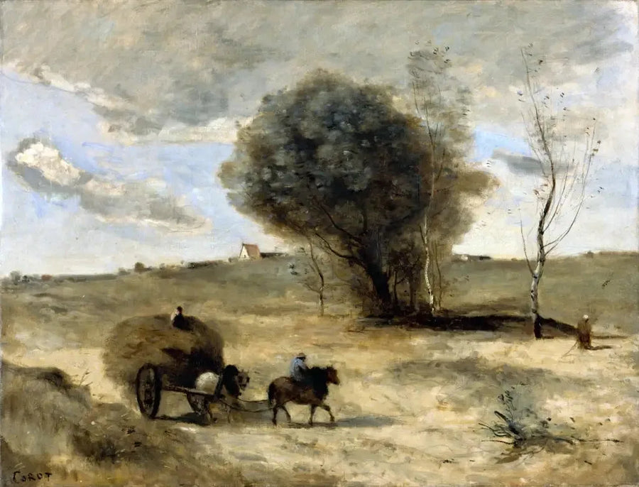 Den lille vogn i sanddynene - Jean-Baptiste Camille Corot