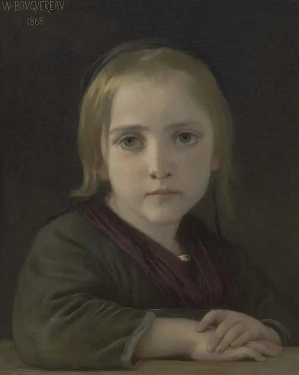 Den lille jenta med de blå øynene - Bouguereau