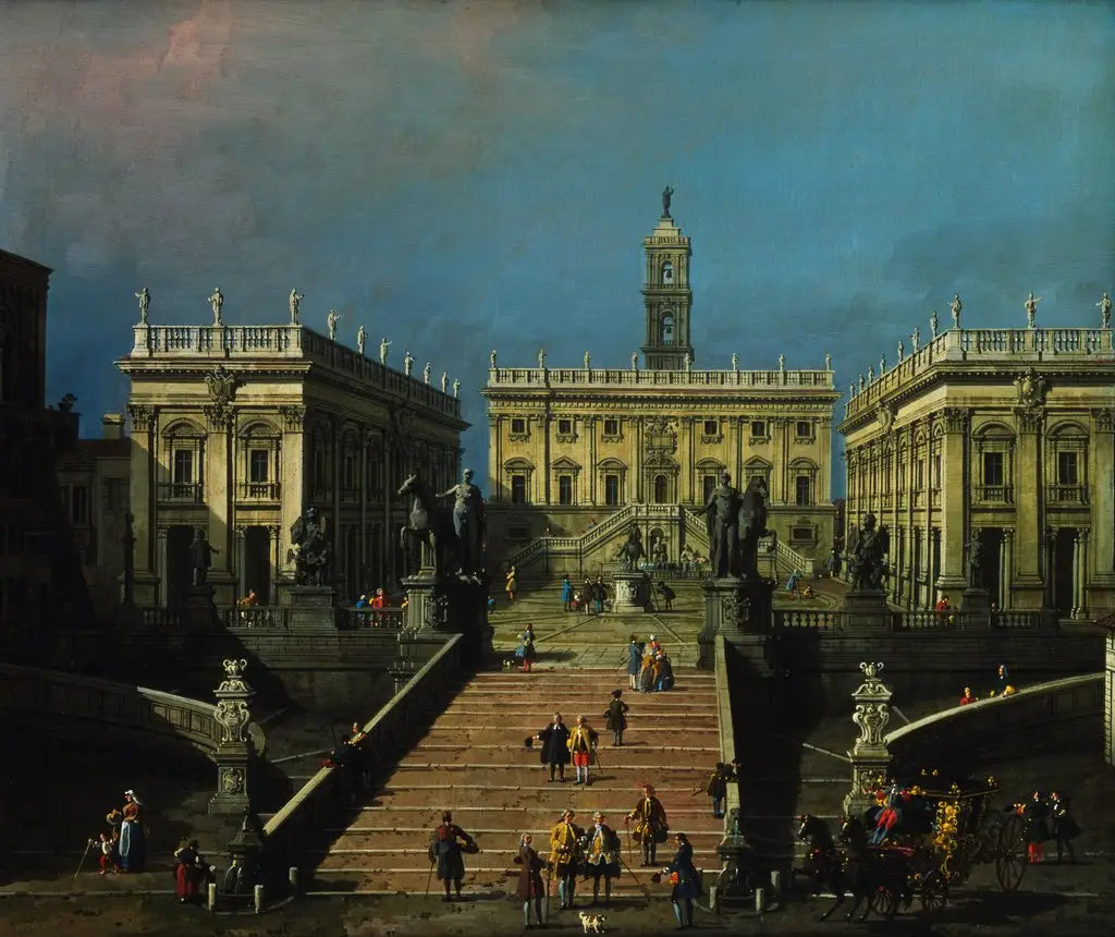 La Piazza del Campidoglio et la Cordonata - Canaletto - Alpha Reproduction