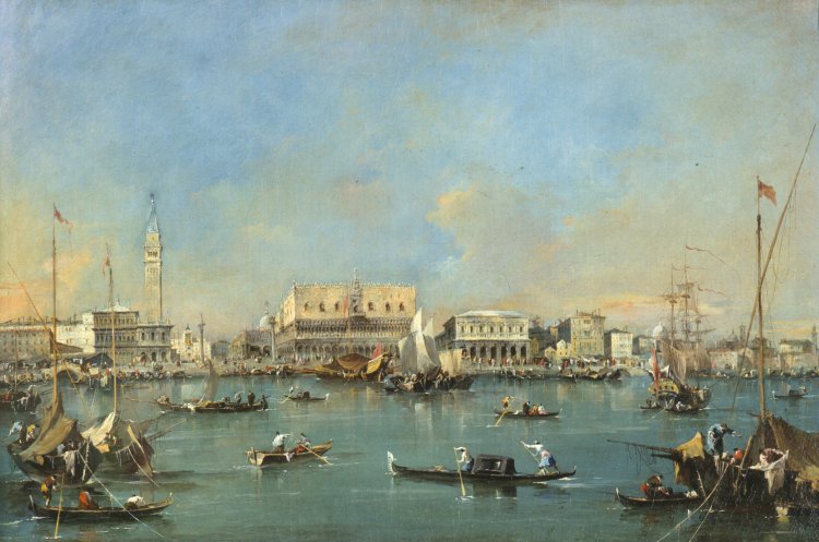 La Piazzetta og Esclavons kaiet - Francesco Guardi
